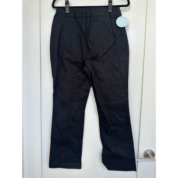 NWT Hill House Black High Rise Cropped Stretchy The Claire Pants Size M - Picture 3 of 7